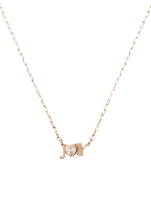 “Joy” CZ Pendant Rose Gold