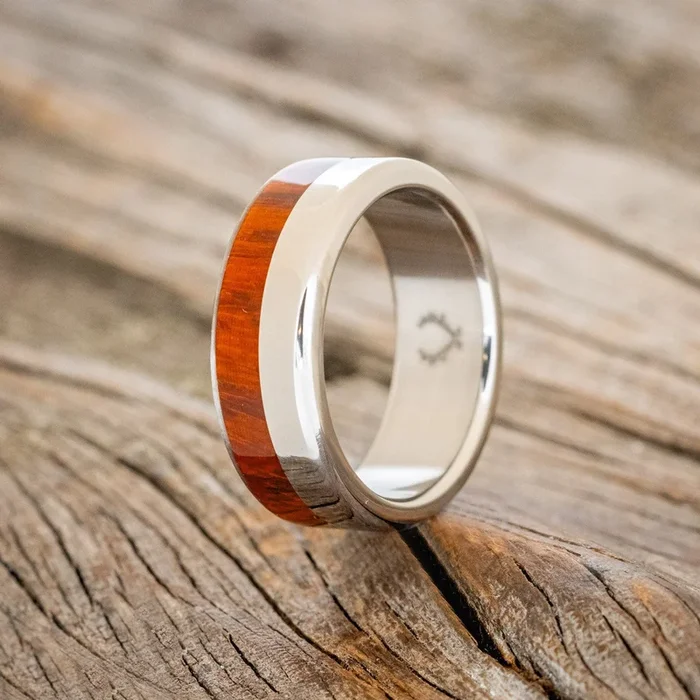 “LEDGER” – PADAUK WOOD WEDDING BAND