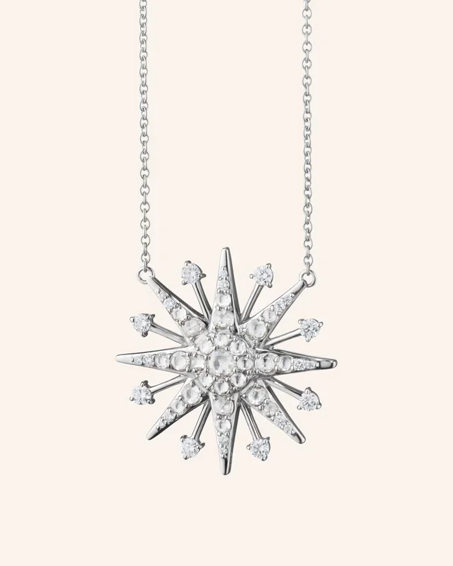 “Reach for the Stars” Star Necklace with White Sapphires