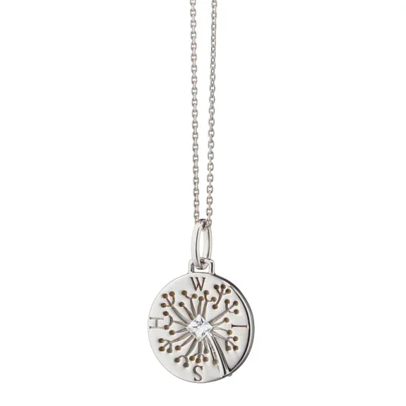 “Wish” Dandelion Sterling Silver Intagio Necklace