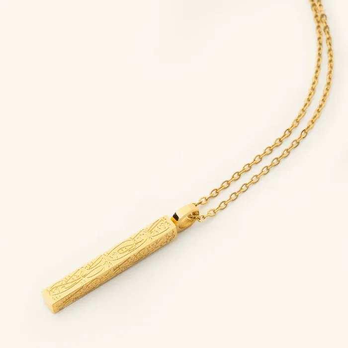 “With Hardship Comes Ease” Bar Necklace