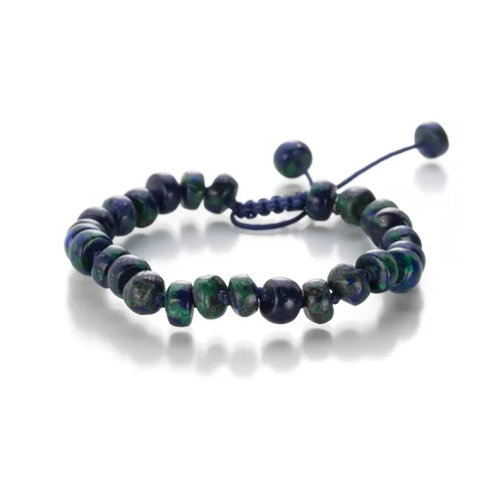 8mm Azurite & Malachite Bead Bracelet