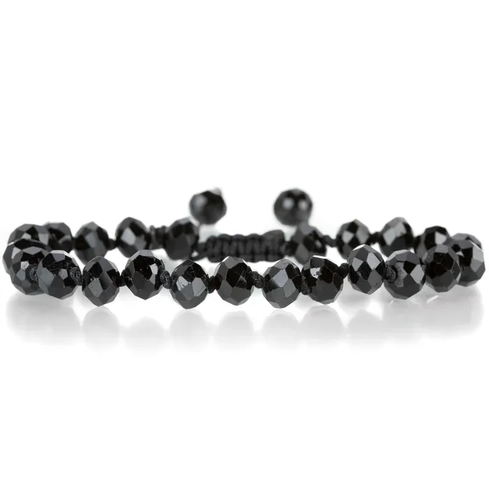 8mm Black Tourmaline Bead Bracelet