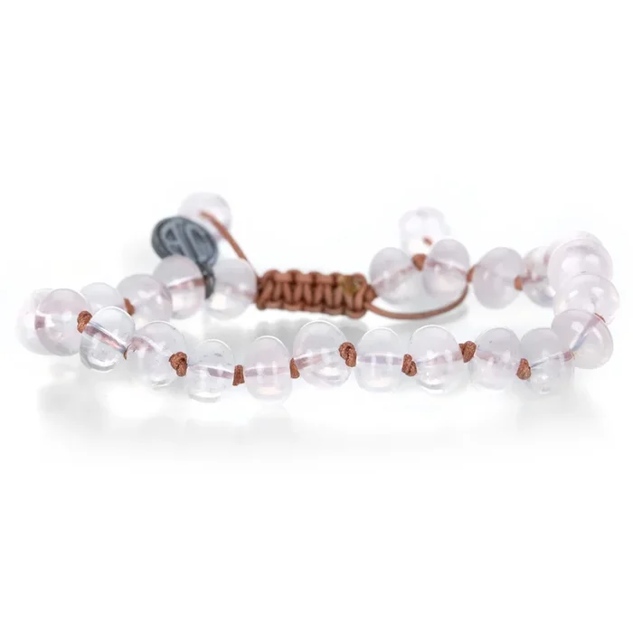 8mm Smooth Rose Quartz Beaded Bracelet