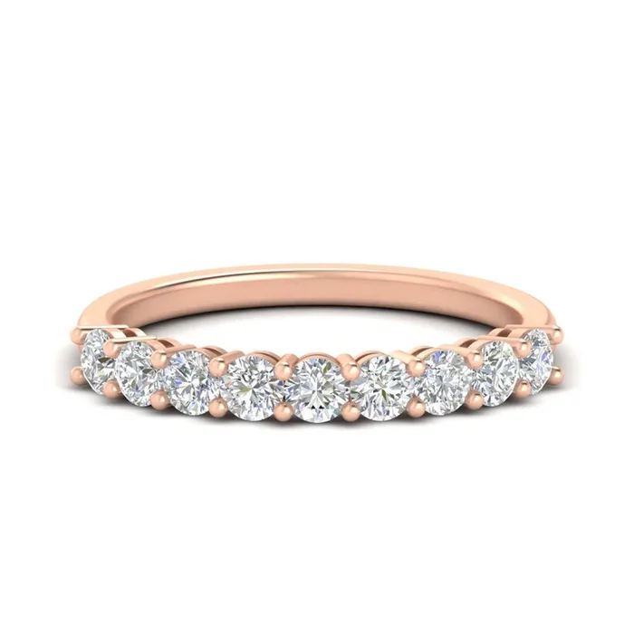 9 Stone Simple Wedding Band