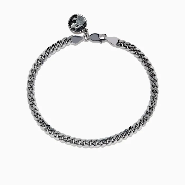 925 Men’s Sterling Silver Curb Chain Link Bracelet