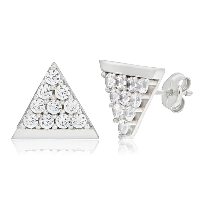 9ct White Gold Wonderful Cubic Zirconia Stud Earrings