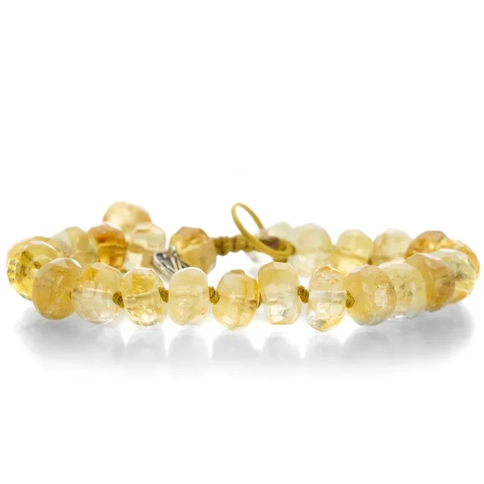 9mm Citrine Bead Bracelet