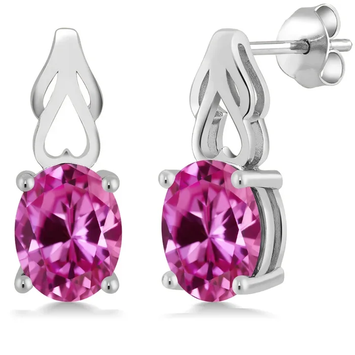 9X7MM Oval Gemstone Birthstone Drop Dangle Earrings For Women | 925 Sterling Silver | Fine Jewelry Gifts for Her Mom Women Wife