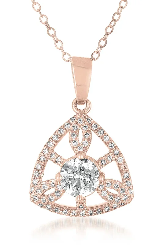 Adele Pavé Pink Halo Pendentif Necklace