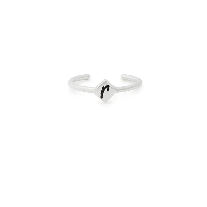 ALEX AND ANI Initial R Adjustable Ring