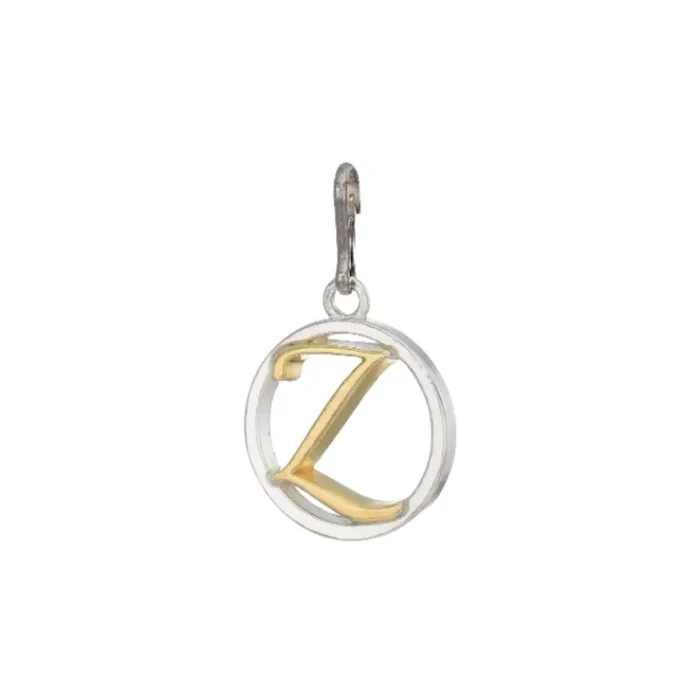ALEX AND ANI Initial Z Two-Tone Charm
