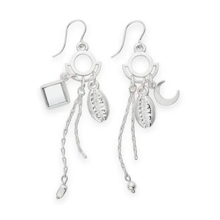 ALEX AND ANI Puka Shell Cluster Drop Earrings