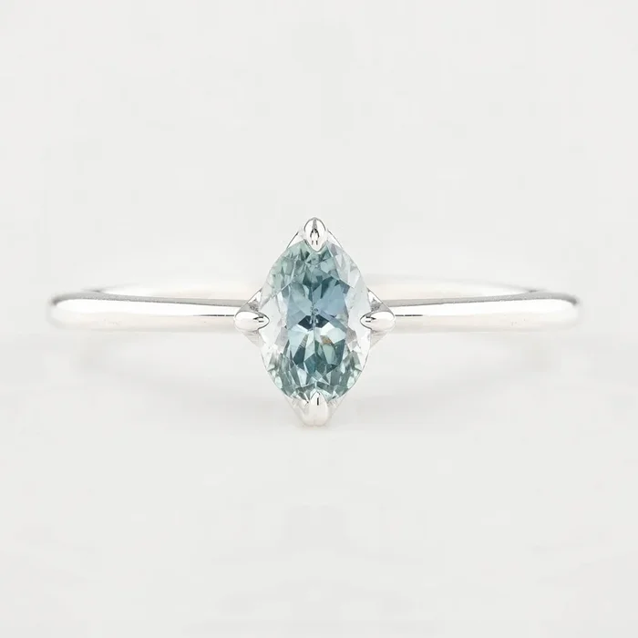 Alice Ring, 0.65ct Light Blue Sapphire