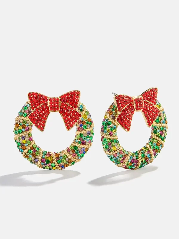 All Wreathed Up Holiday Earrings – Holiday Wreath