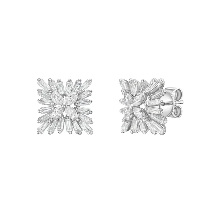 Alpinia Diamond Stud Earrings