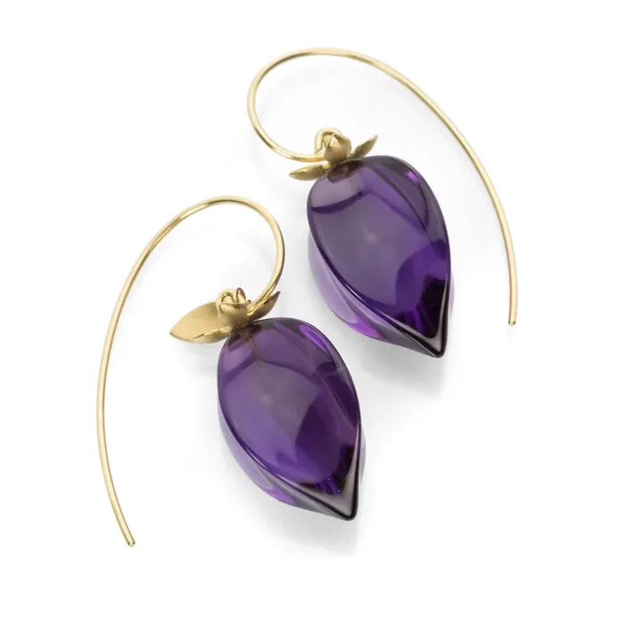 Amethyst Chinese Lantern Earrings