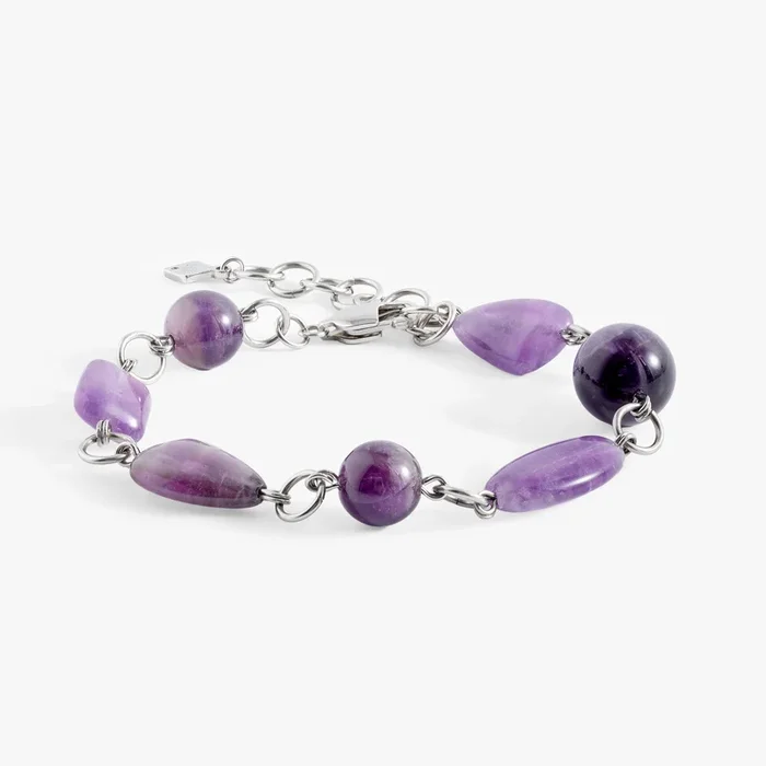 Amethyst Organic Gemstone Bracelet