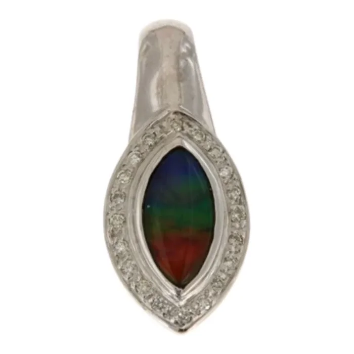 Ammolite Pendant (Ammolite White Diamond 0.14 cts.)