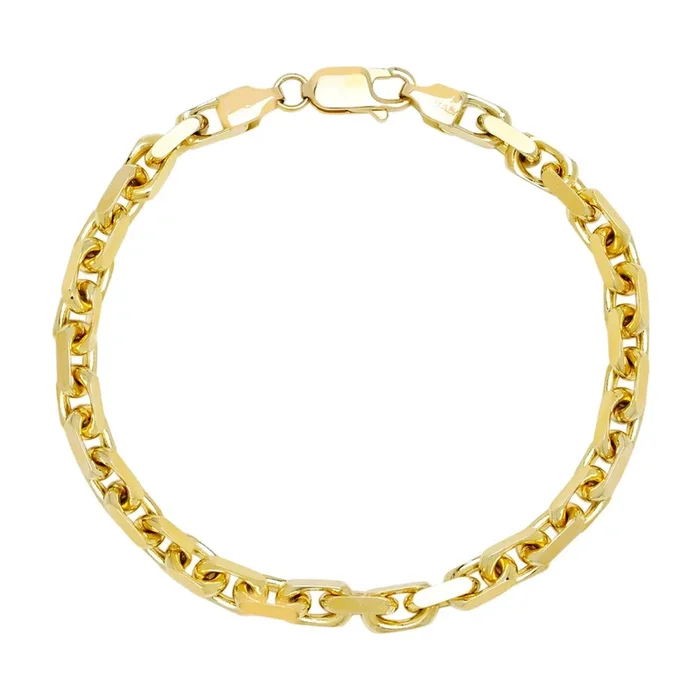 Anchoro Link Bracelet in 14kt Yellow Gold (8 inches and 4mm wide)
