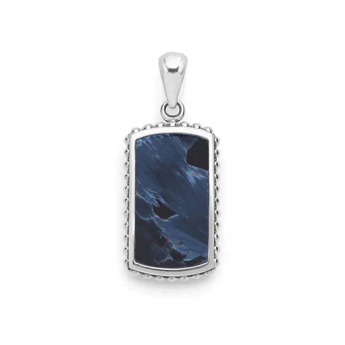 Anthem Sterling Silver and Pietersite Tag Amulet
