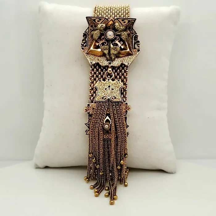 Antique Victorian 14kt Gold Tassel Bracelet