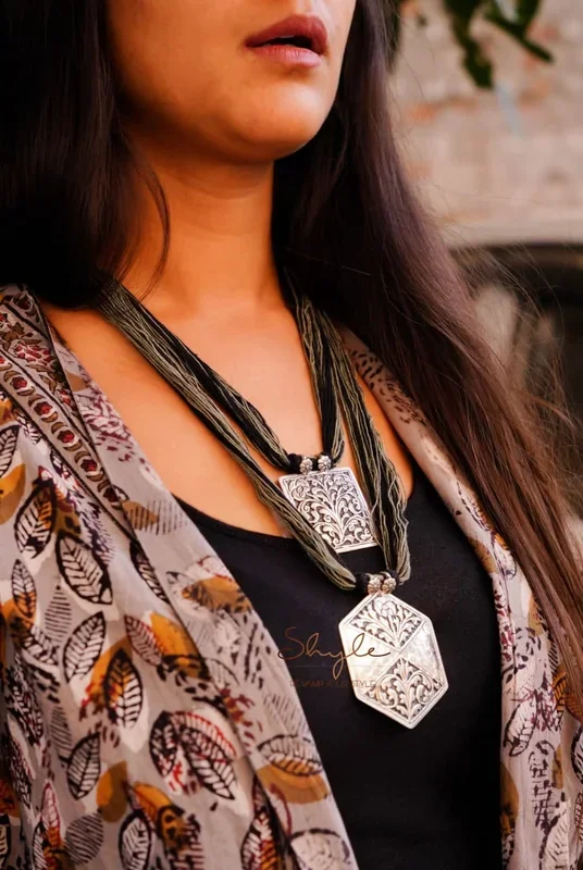 Anvaya Chitai Motif Layered Necklace
