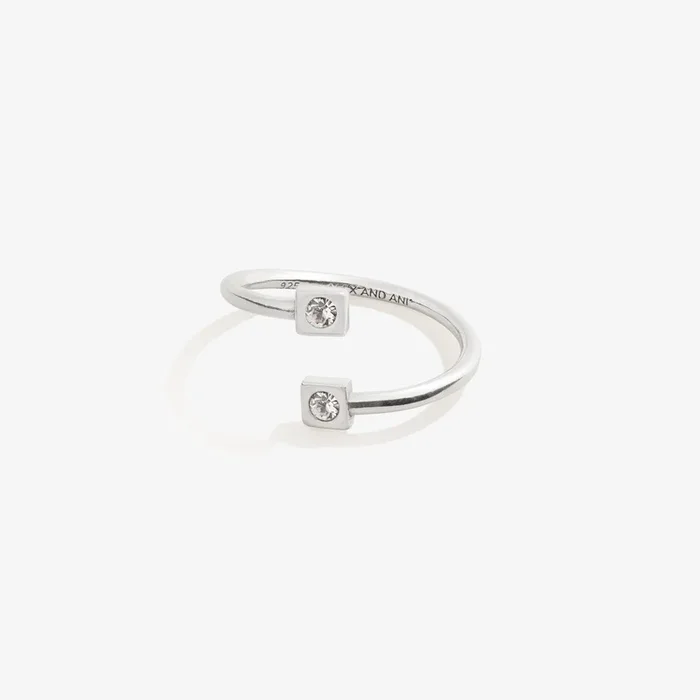 April Birthstone Clear Crystal Ring Wrap