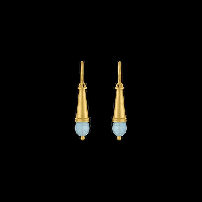 Aquamarine Becher Earrings
