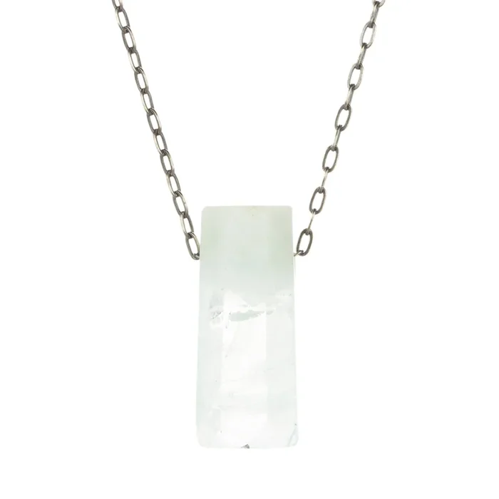 Aquamarine Crystal Pendant Necklace