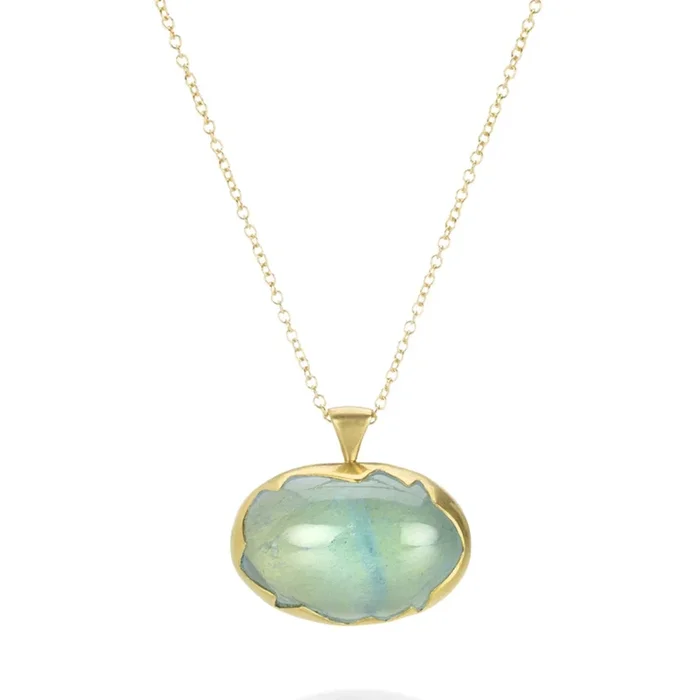 Aquamarine Egg Necklace