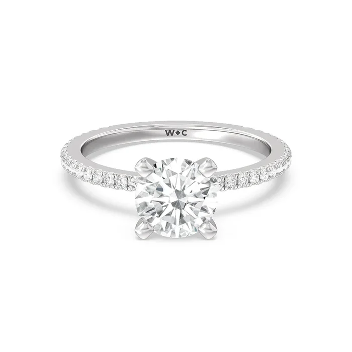 Ara Traditional Pave Diamond Engagement Ring – Home Preview