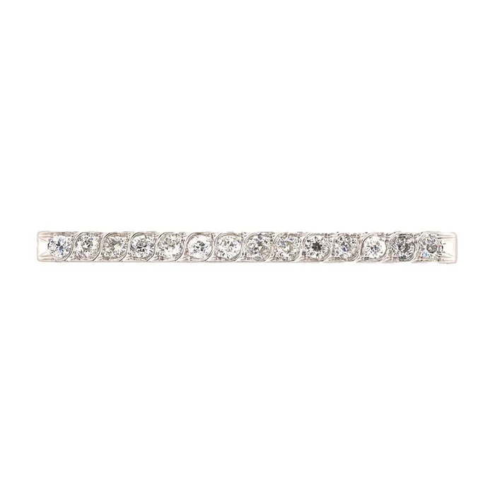 Art Deco Diamond “S” Motif Bar Pin