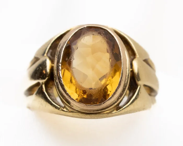 Art Deco French Citrine Band