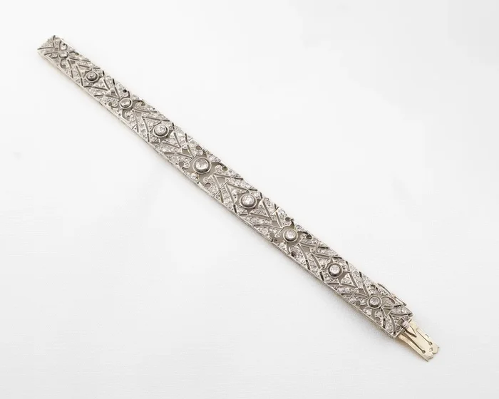 Art Deco French Diamond Bracelet