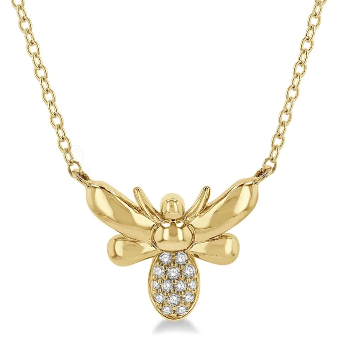 Ashi .06ctw Diamond Bumble Bee Necklace
