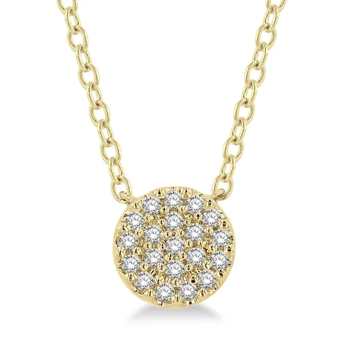 Ashi .12ctw Diamond Disc Necklace