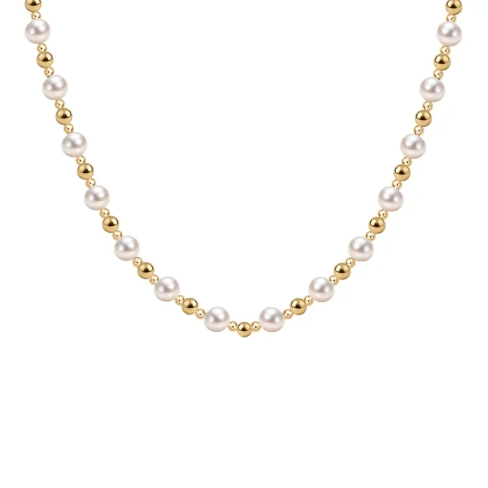 Ashlyn | Gold Filled Beaded Necklace with Pearls