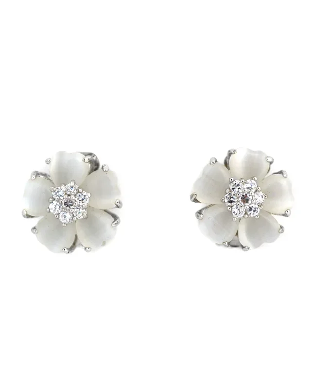 Aubrey Mother Of Pearl Flower Shape Earrings