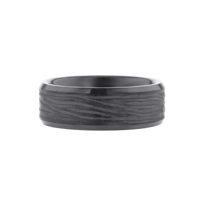 Audubon Black Ceramic Wedding Ring
