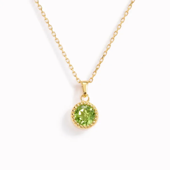 August Birthstone Necklace – Peridot