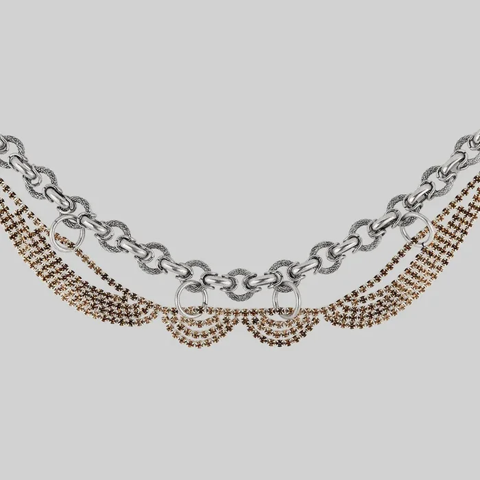 AWE. Chunky Dazzle Chain Collar – Silver