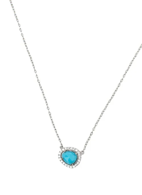 Baby Turquoise Necklace Sterling silver