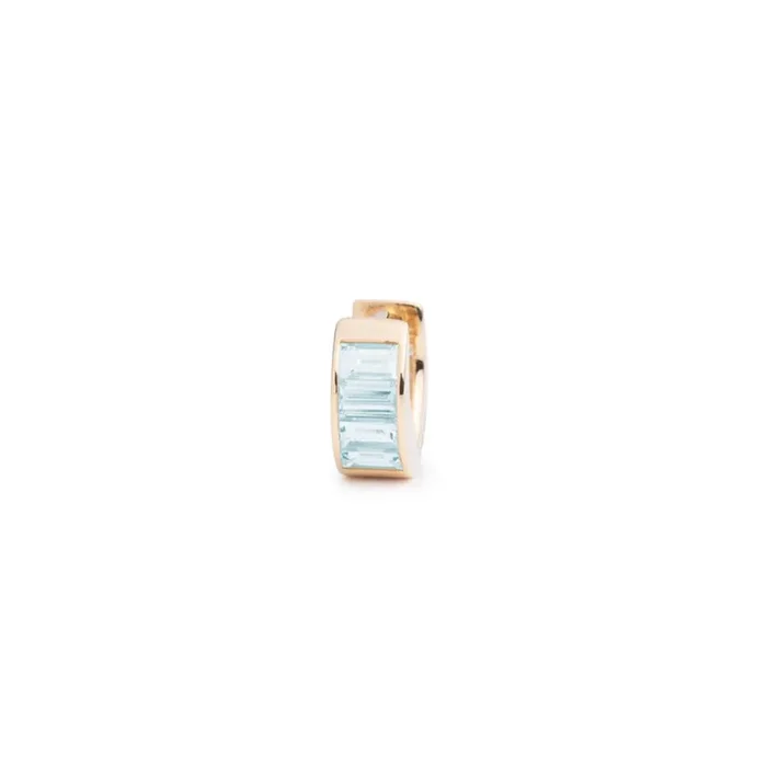Baguette Aquamarine – True Love : Huggie Earring