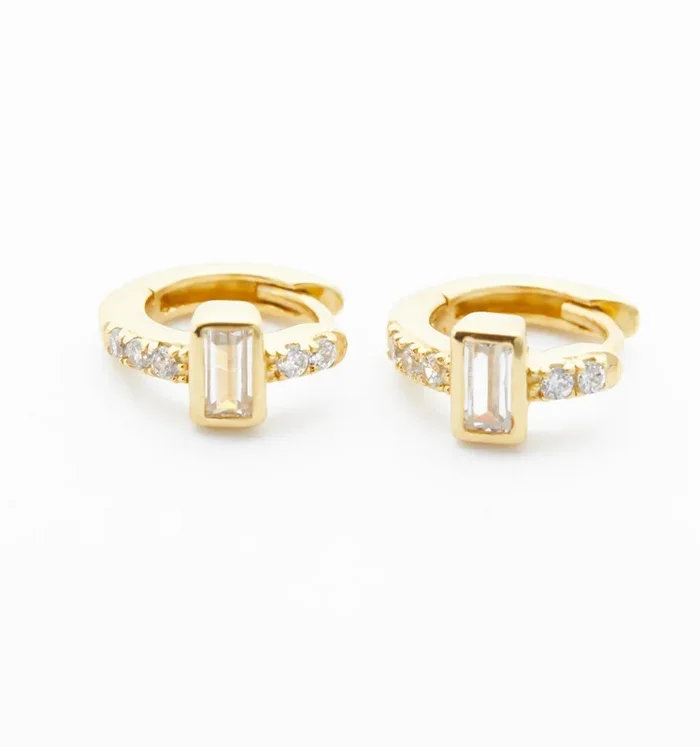 Baguette Hoop Earrings