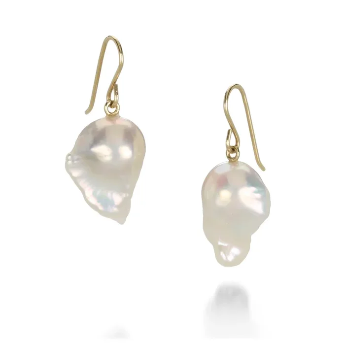 Baroque White Freshwater Pearl Earrings