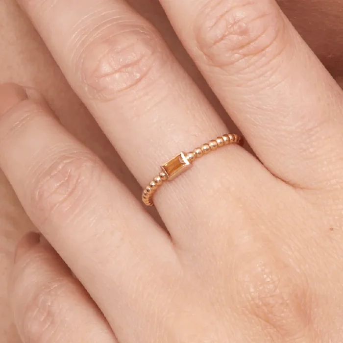 Beaded Citrine Ring, Remi