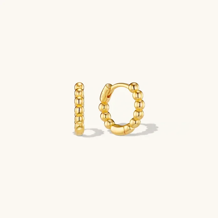 Beaded Huggies Gold