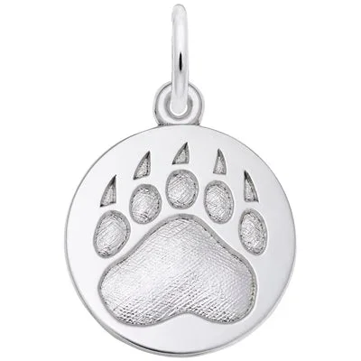 Bear Paw Charm in Sterling Silver