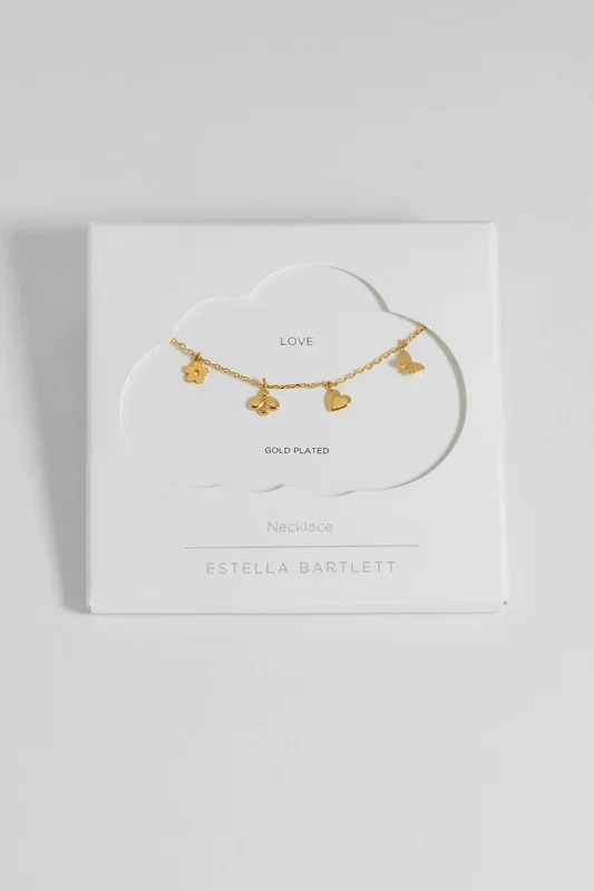 Bee and Butterfly Charm Necklace